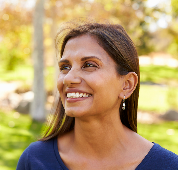 woman smiling